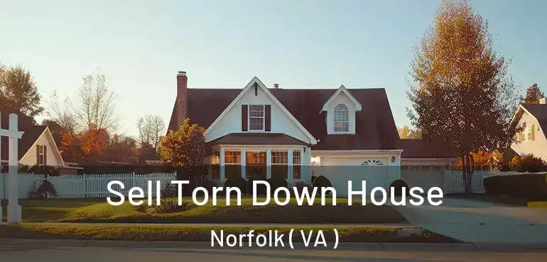  Sell Torn Down House Norfolk ( VA )